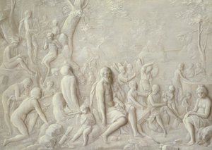 Een Bacchanaal Tafereel door Hendrick Kellner